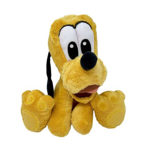 Disney Pluto Big Feet Soft Fuzzy Floppy Ears Plush Toy Stuffed Animal 12" - Picture 2 of 11
